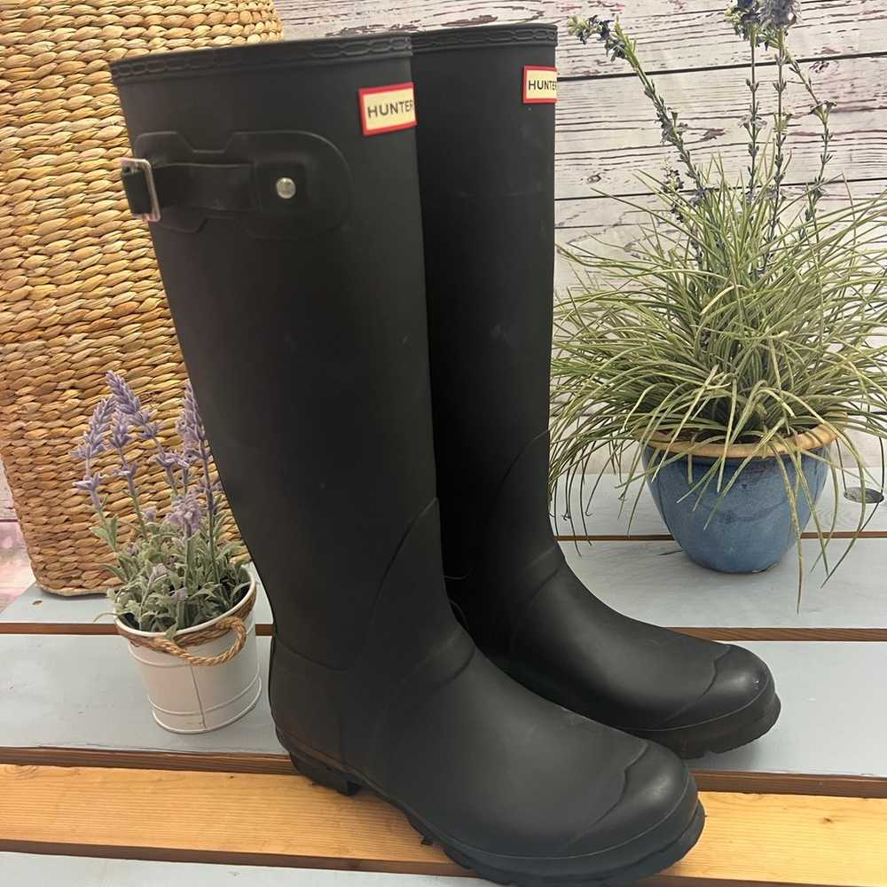 Hunter Original Tall Rainboot in Matte Black Size… - image 1