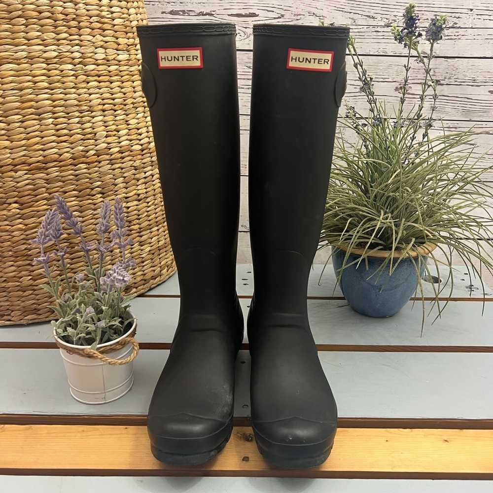 Hunter Original Tall Rainboot in Matte Black Size… - image 2