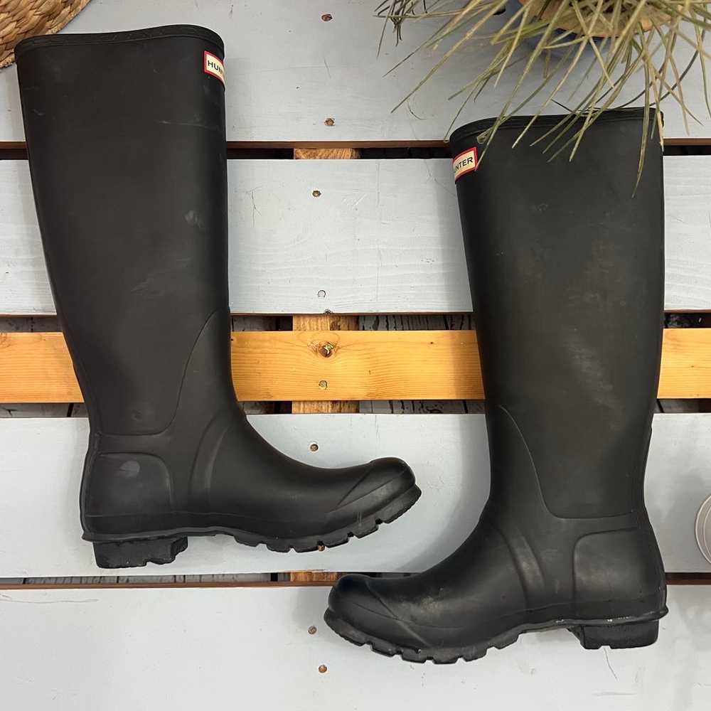 Hunter Original Tall Rainboot in Matte Black Size… - image 5