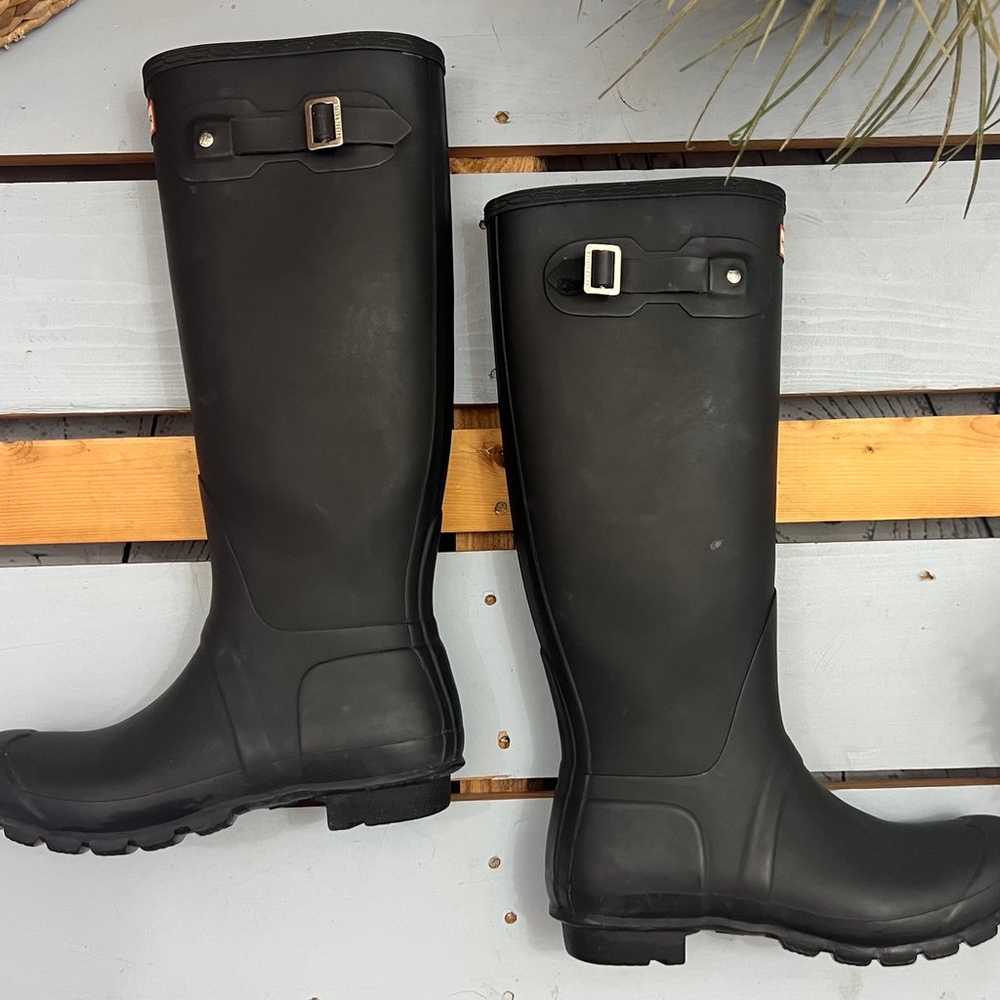 Hunter Original Tall Rainboot in Matte Black Size… - image 6