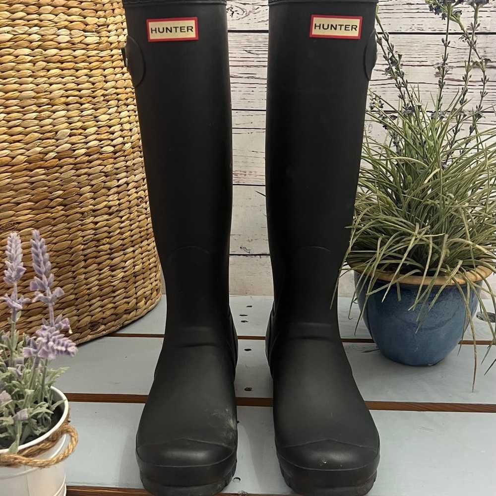 Hunter Original Tall Rainboot in Matte Black Size… - image 9