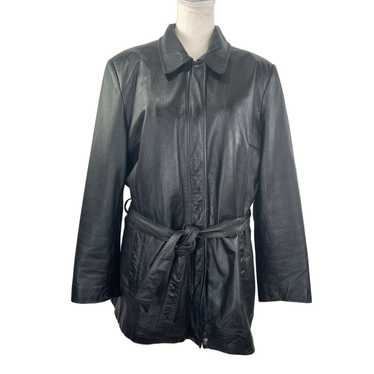 Wilsons Leather Wilsons Leather Belted Jacket Blac