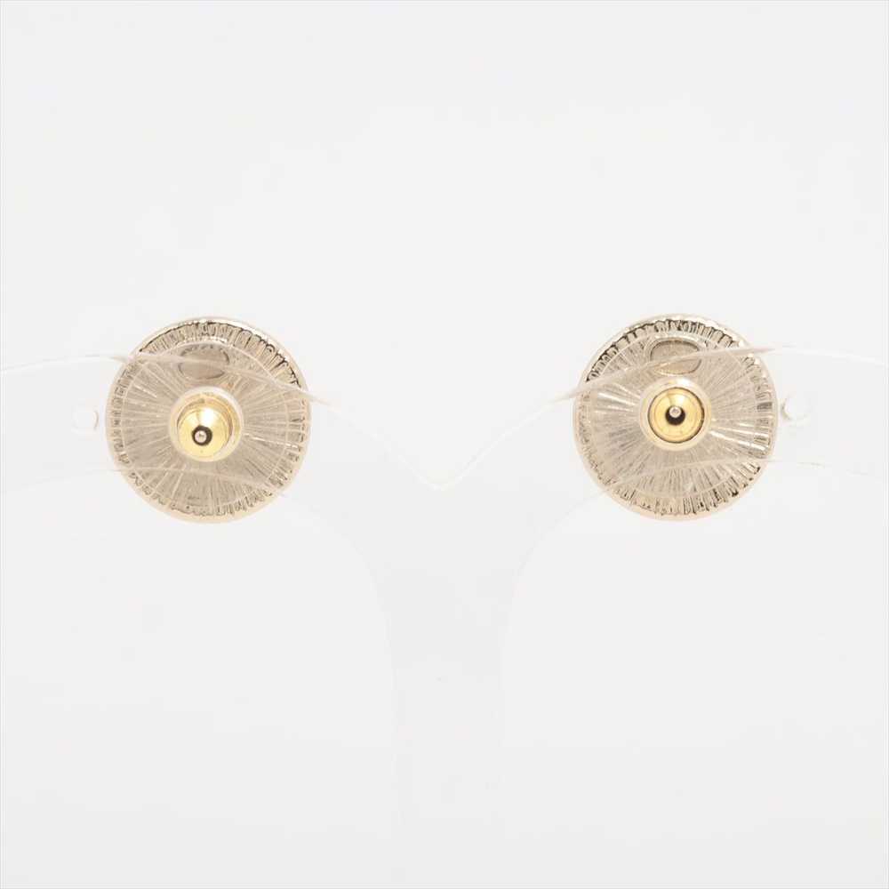 Chanel CC Logo Round Button Stud Earring - image 3