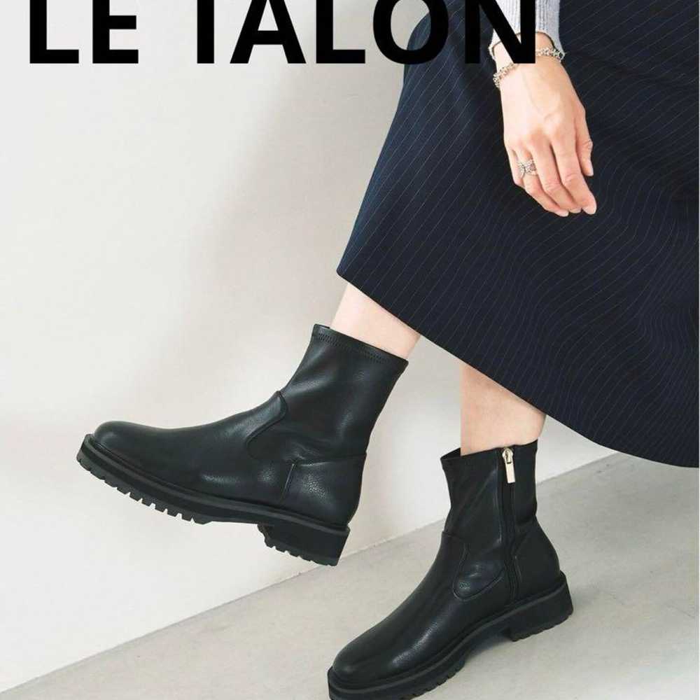 LE TALON 【23.5cm】 Track Sole Fit Short Boots - image 1