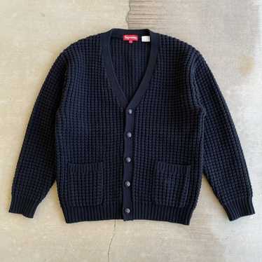 トップス supreme Textured Knotted Cardigan Blue Supreme Textured Knotted Cardigan (FW24) - $178