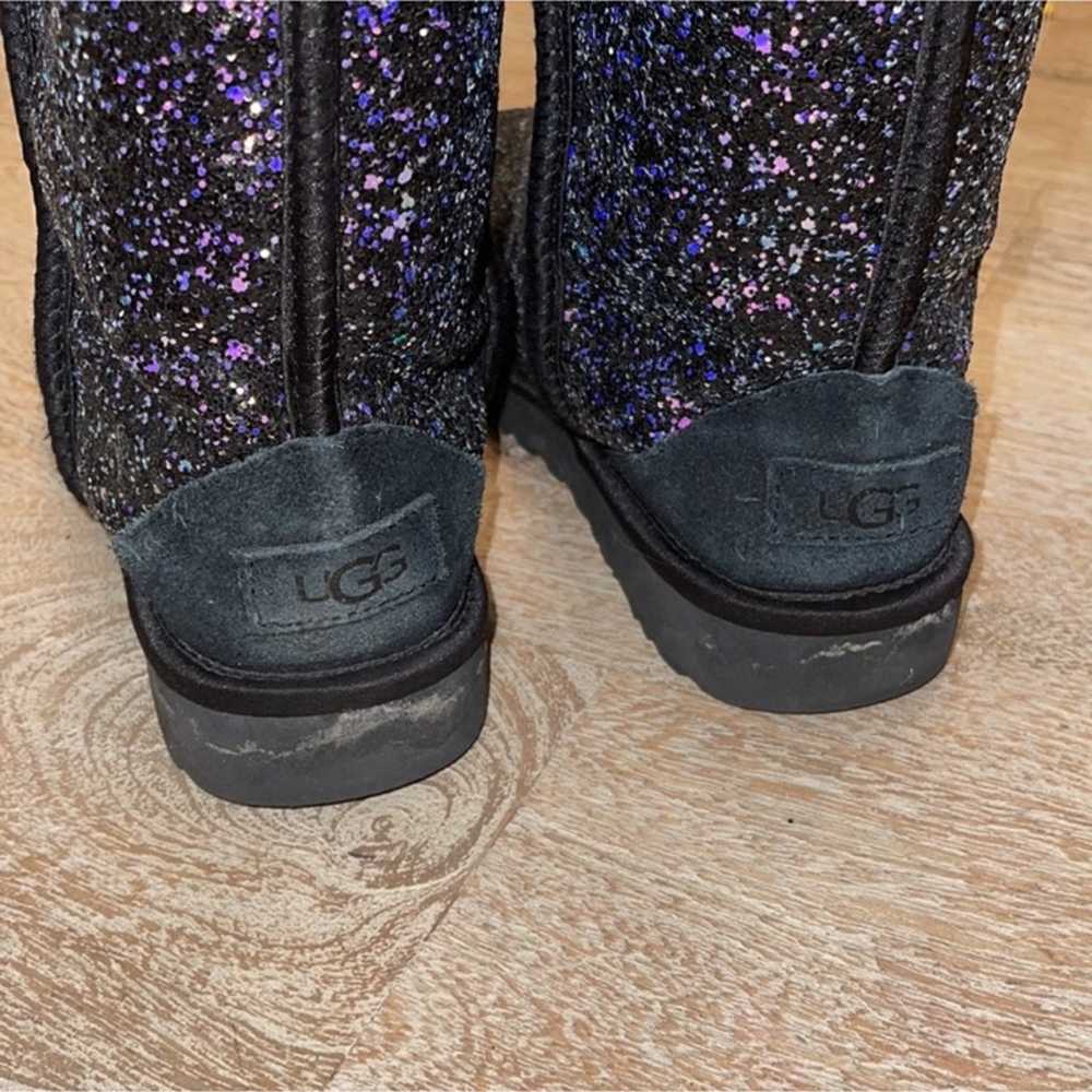 Ugg Classic Short Black Cosmos Glitter Boots size… - image 2