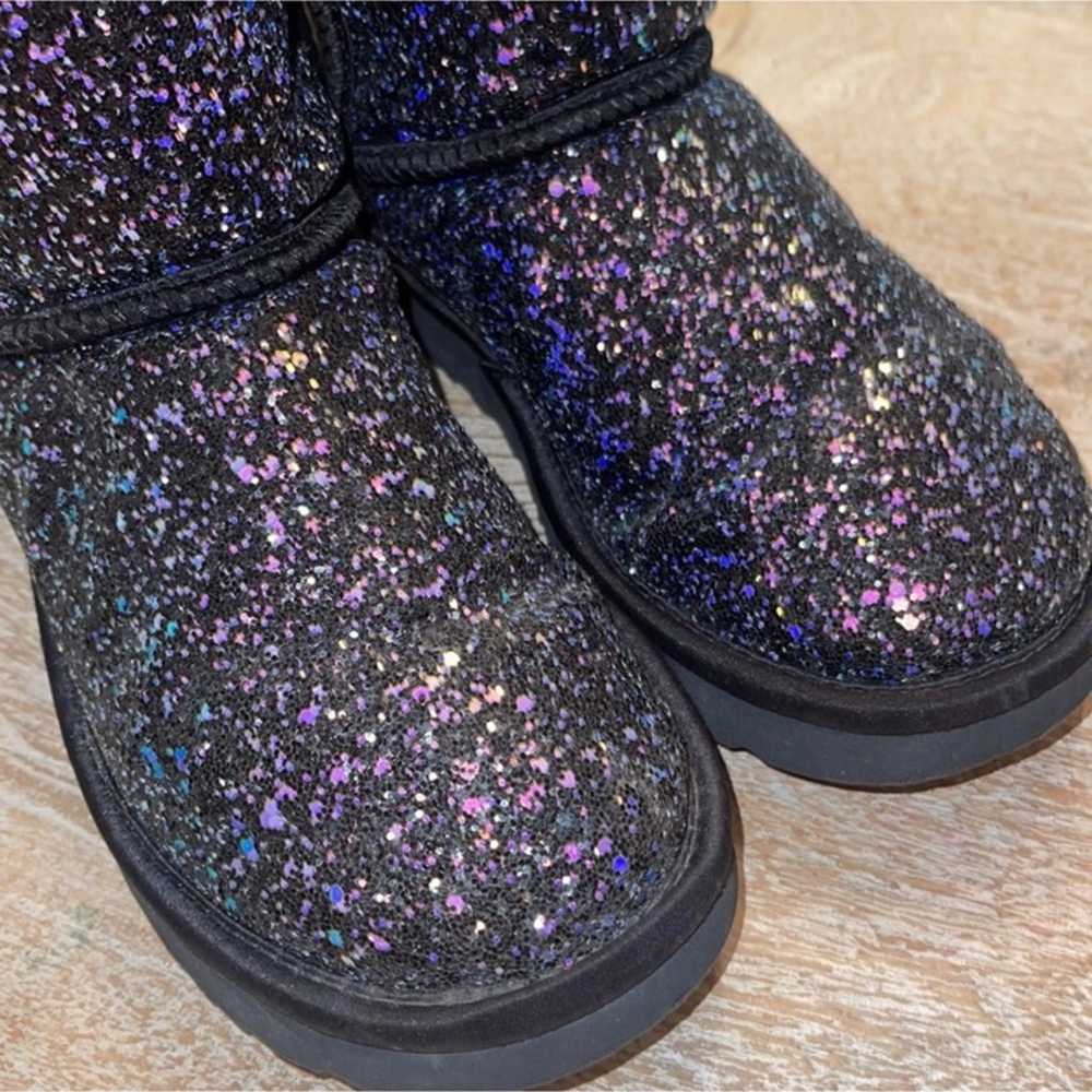 Ugg Classic Short Black Cosmos Glitter Boots size… - image 4