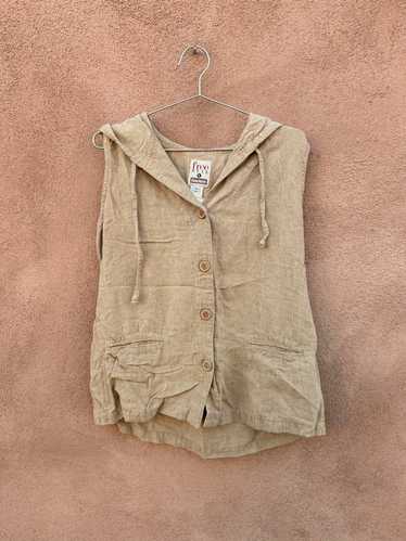 Sleeveless Hooded Blouse - Free Wear by Johnathan 