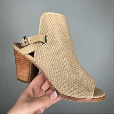 FRYE | Tan Stacked Heel Sandal 9.5 Woman’s Cream - image 1