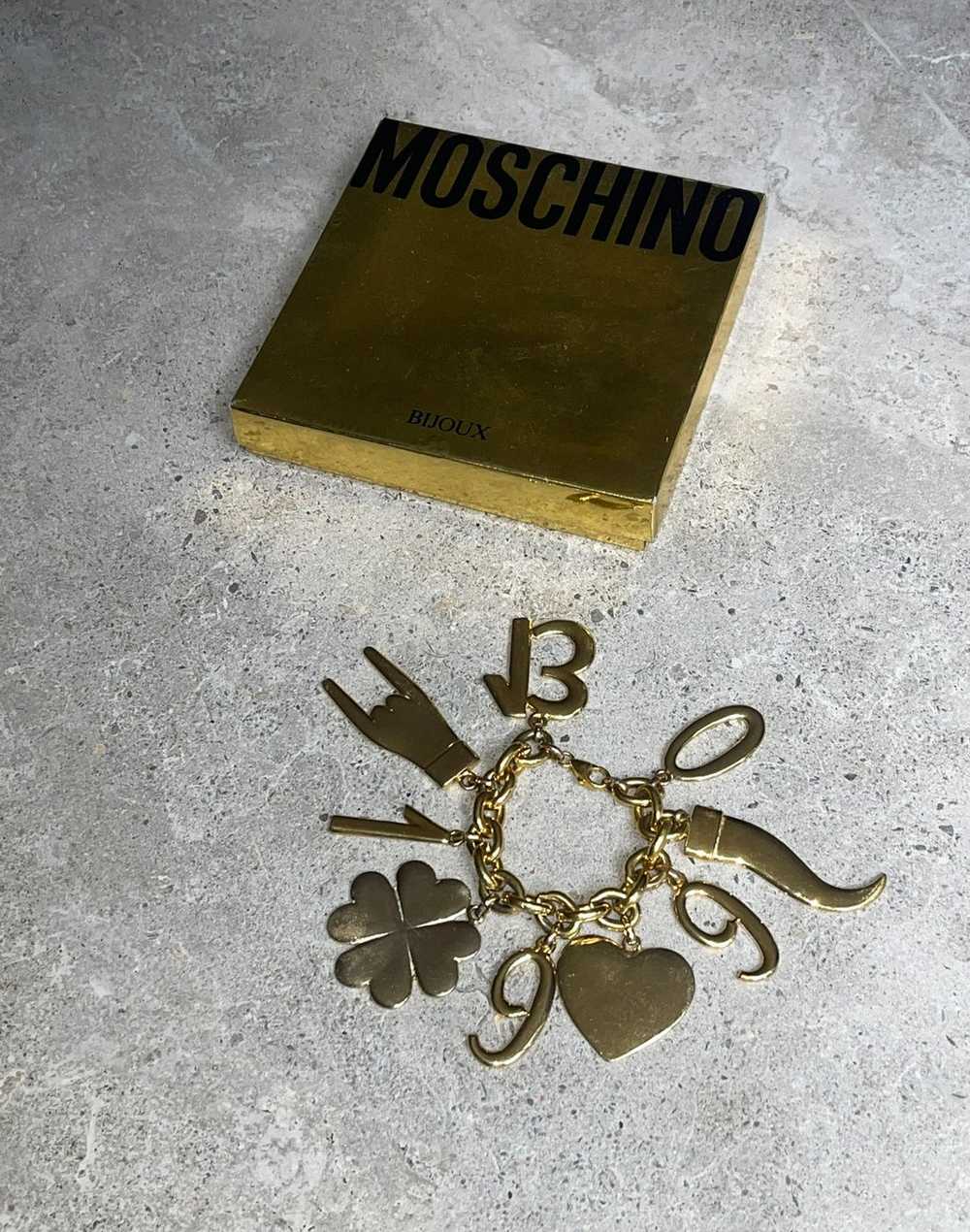 Moschino Bijoux XL gold charm bracelet 90's - image 3