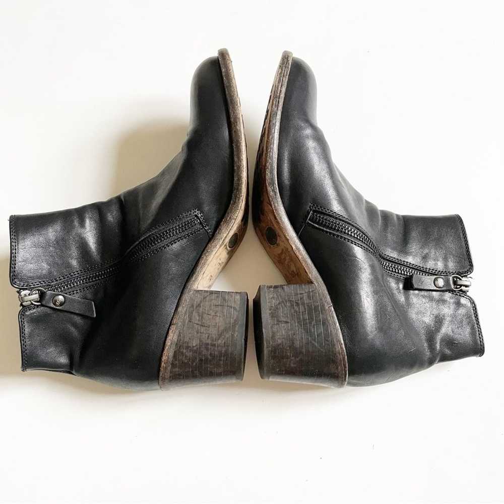 $300 AGL Black Leather Double Zipper Ankle Bootie - image 2