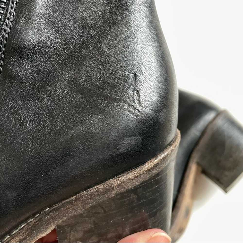 $300 AGL Black Leather Double Zipper Ankle Bootie - image 8