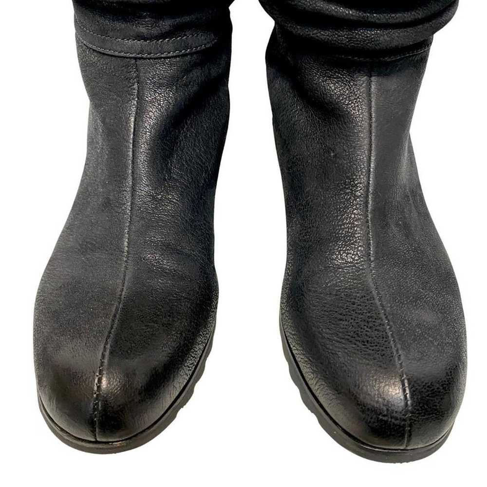 Prada Side Logo Leather Long Boots Black 35 Women… - image 2