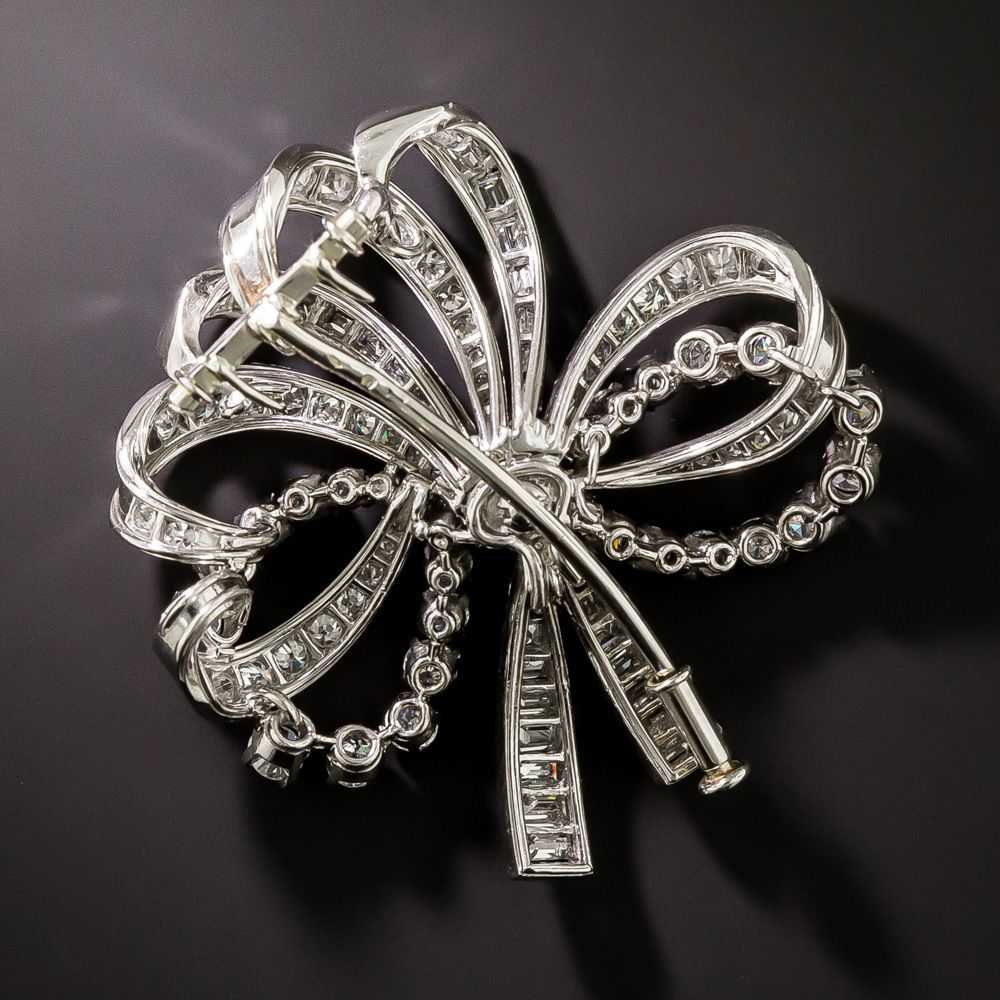 Mid-Century French Diamond Bow Brooch - image 2