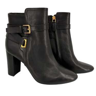 Lauren Ralph Lauren MacKinley Black Leather Booti… - image 1