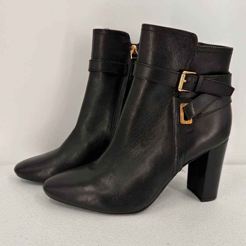 Lauren Ralph Lauren MacKinley Black Leather Booti… - image 3