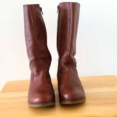 Mussi Leather Camel Tan Brown Riding Boots 7.5 EUC - image 1