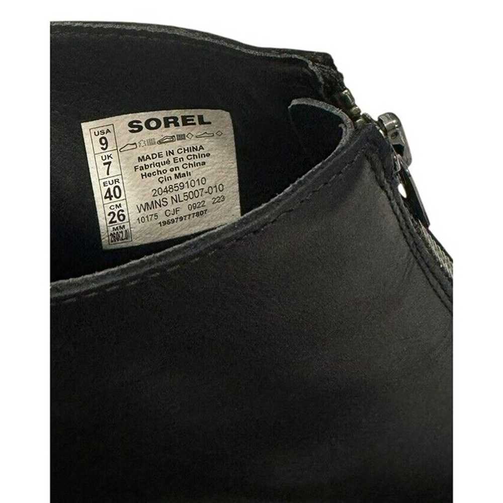 Woman's Size 9 Boots SOREL Brex Heel Zip black Le… - image 10