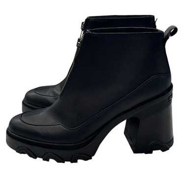 Woman's Size 9 Boots SOREL Brex Heel Zip black Lea