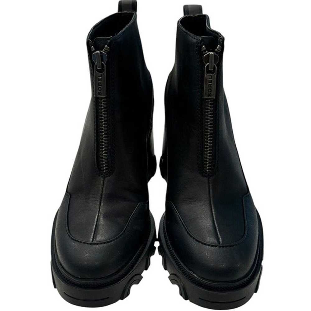 Woman's Size 9 Boots SOREL Brex Heel Zip black Le… - image 2