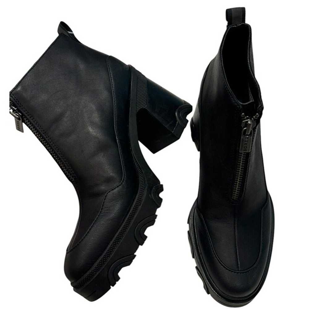 Woman's Size 9 Boots SOREL Brex Heel Zip black Le… - image 3