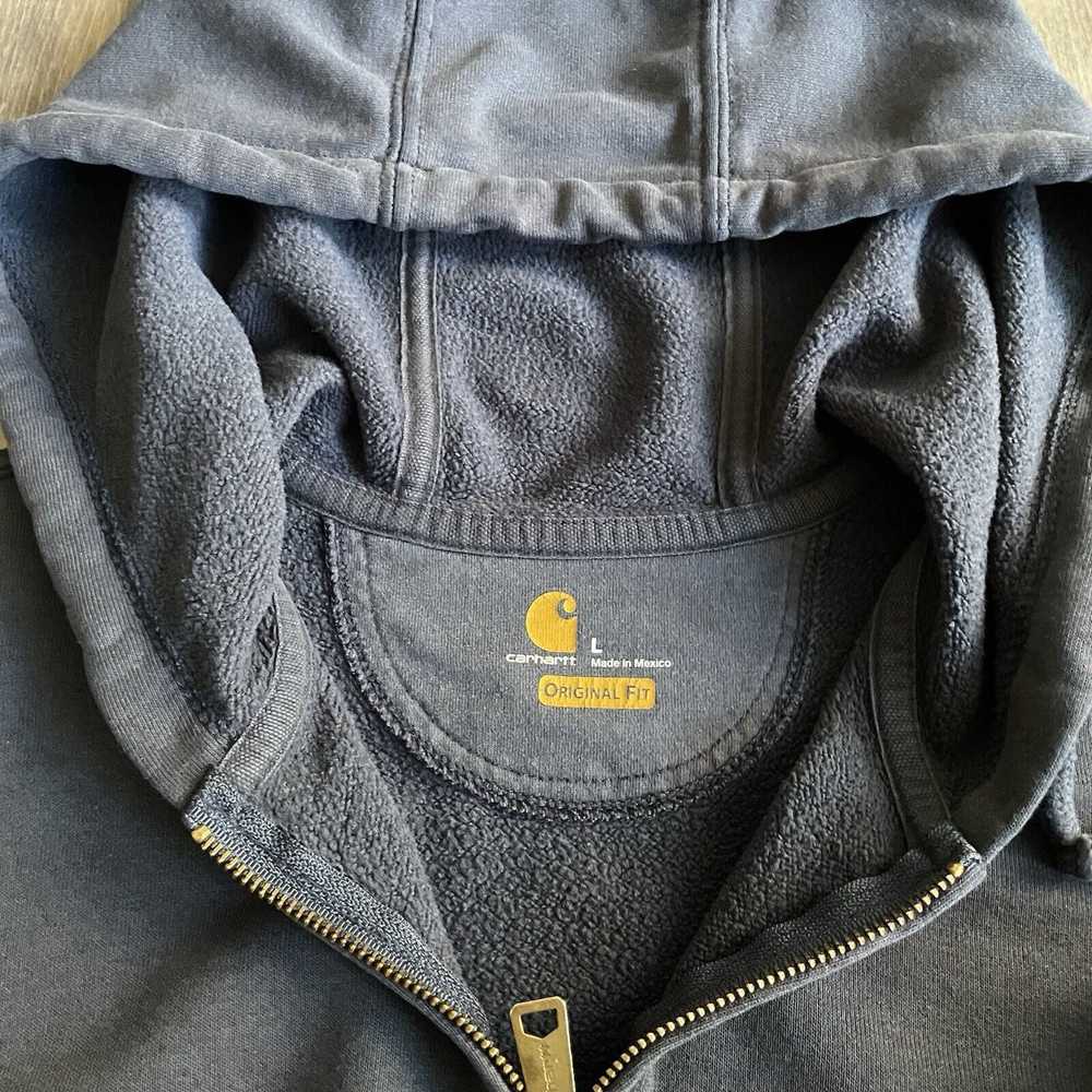 Carhartt × Vintage Carhartt Zip Up Hoodie Size L … - image 9