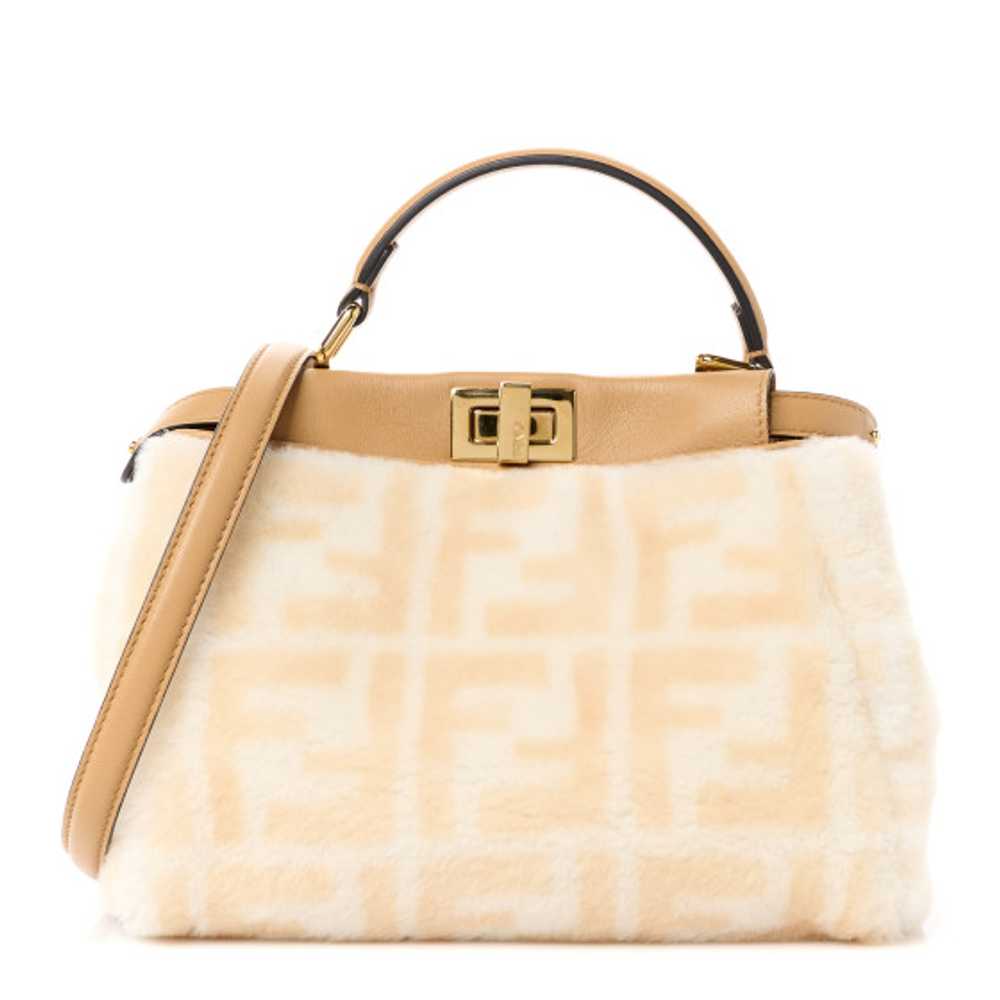 FENDI Shearling Nappa Macro FF 1974 Mini Peekaboo… - image 1