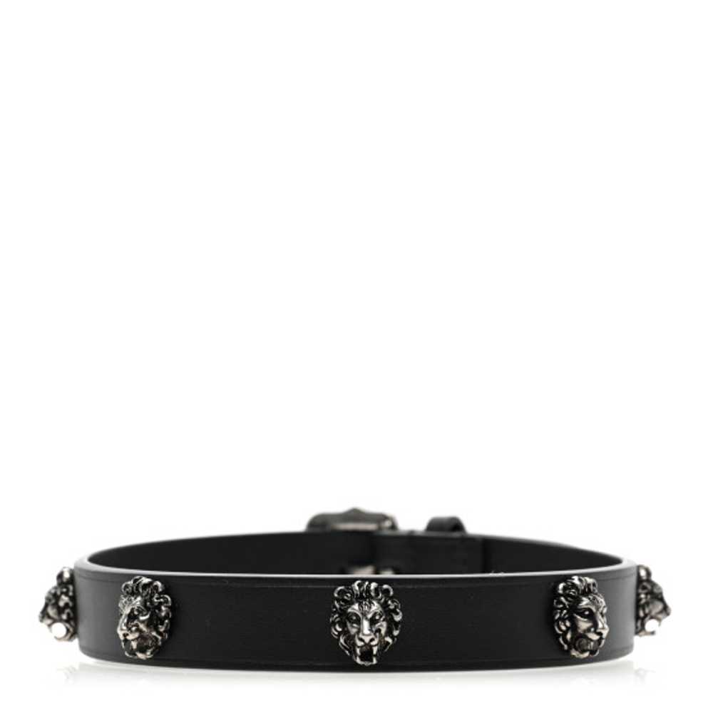 GUCCI Calfskin Lion Choker Black - image 1