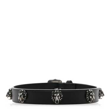 GUCCI Calfskin Lion Choker Black - image 1