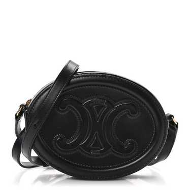 CELINE Smooth Calfskin Cuir Small Triomphe Oval C… - image 1