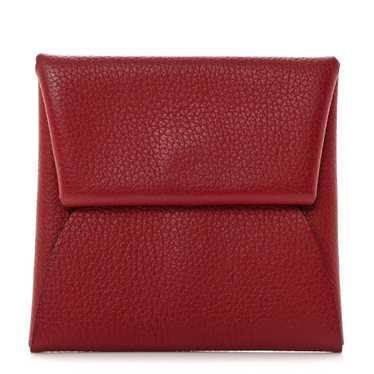 HERMES Evercolor Bastia Coin Purse Rouge Grenat