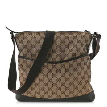 GUCCI Monogram Calfskin Perforated Medium Flat Me… - image 1