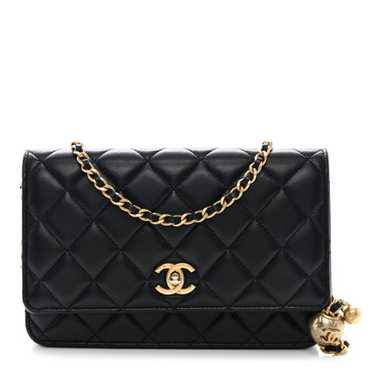 CHANEL Lambskin Quilted CC Pearl Crush Wallet on … - image 1