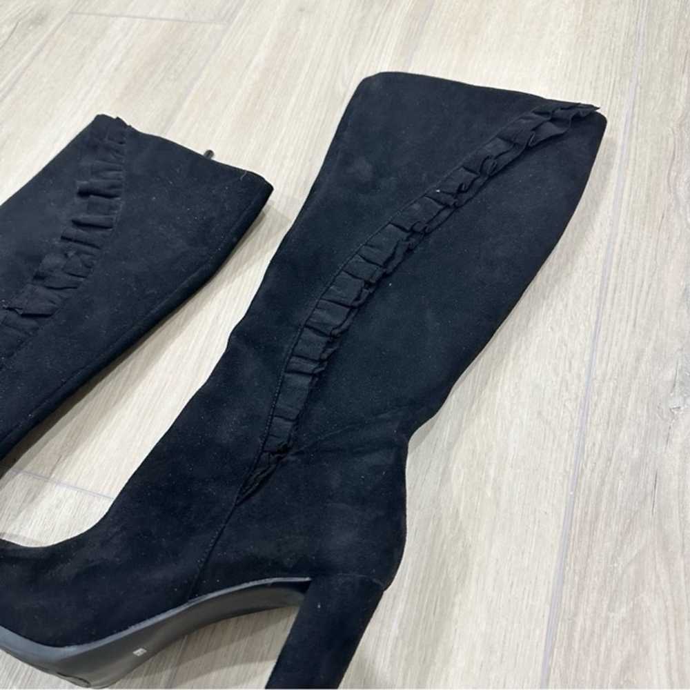 IMPO OHARA heeled faux suede leather boots black … - image 2