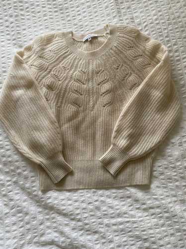 White + Warren Lace pointelle sweater (XS) | Used,