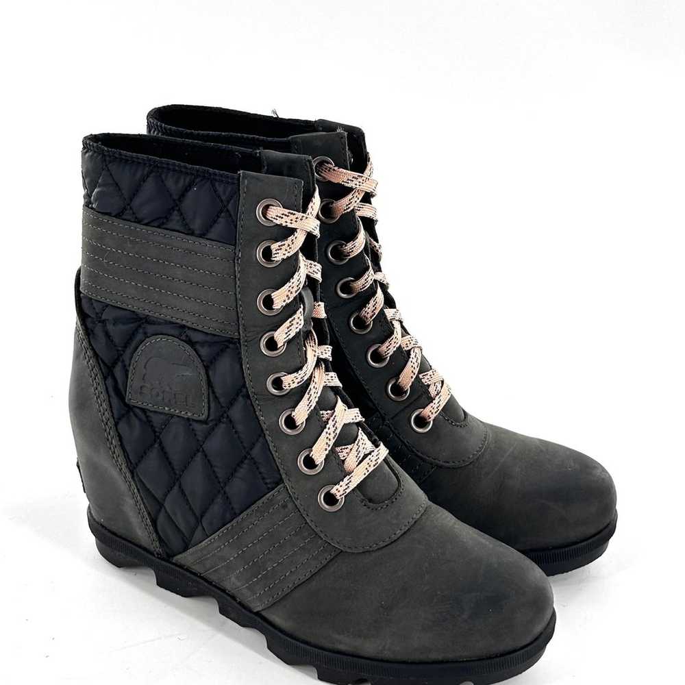 Sorel Lexie Lace Up Wedge Ankle Booties 9.5 Boots… - image 2