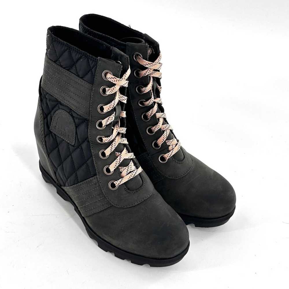 Sorel Lexie Lace Up Wedge Ankle Booties 9.5 Boots… - image 8