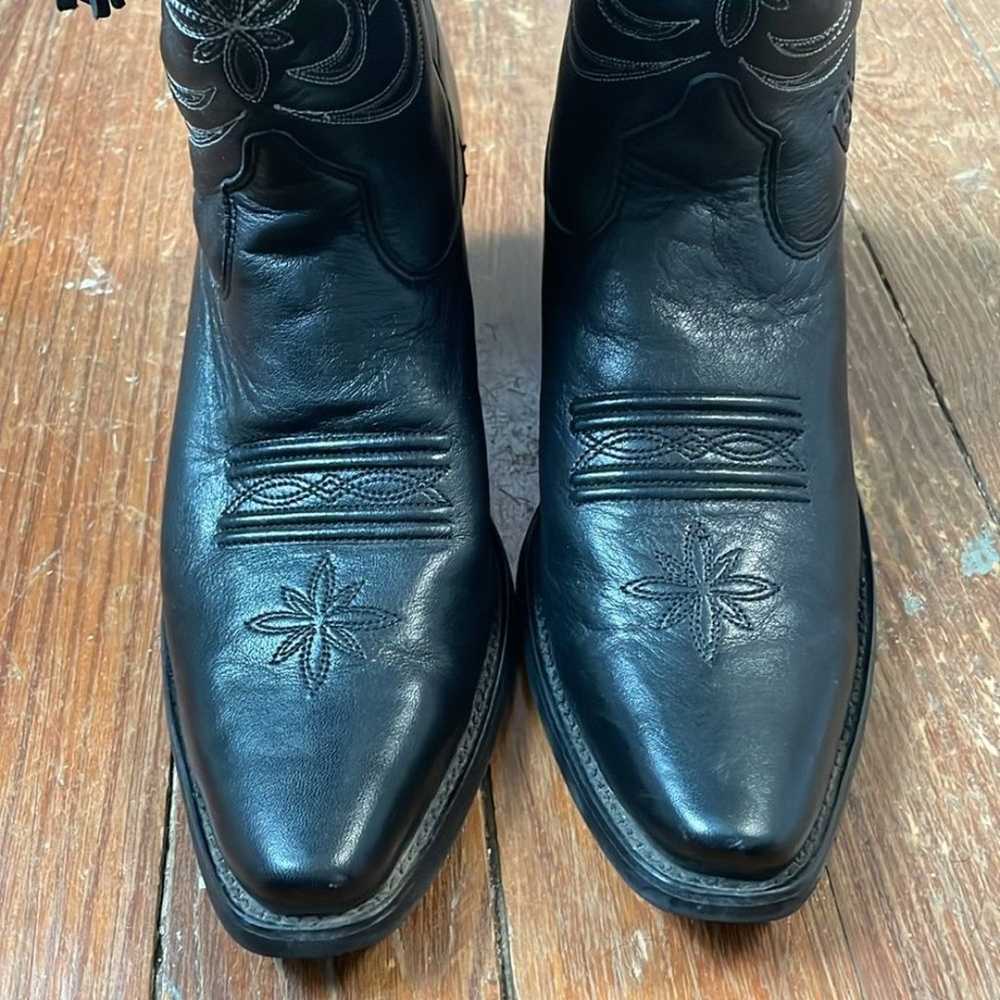 Ariat R Toe Western Black Cowboy Western Boots ta… - image 3