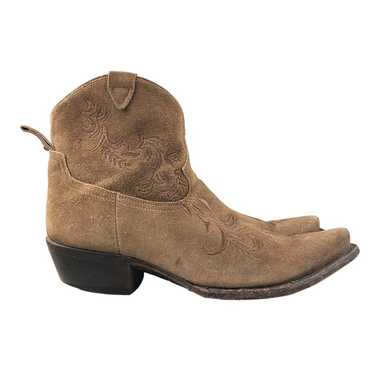 Lucchese Women's Size 9.5B Brown Suede Leather Sn… - image 1