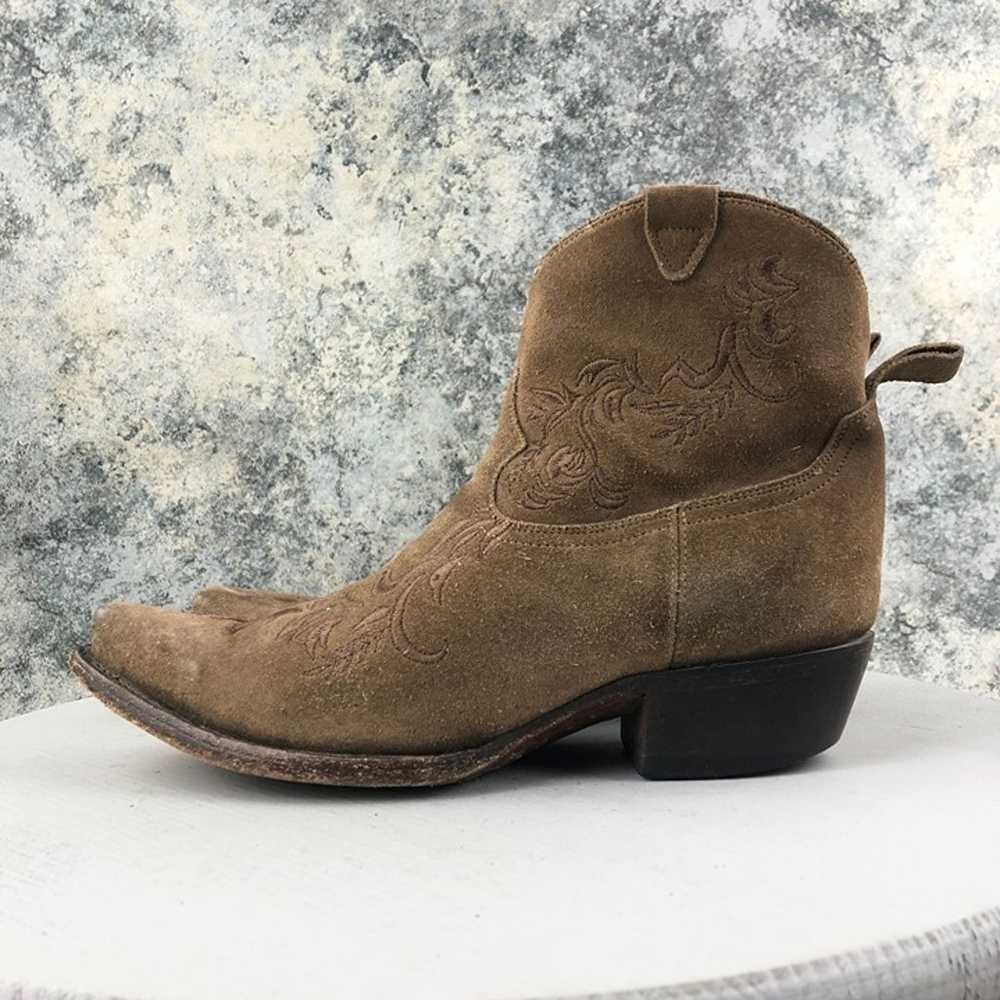 Lucchese Women's Size 9.5B Brown Suede Leather Sn… - image 8