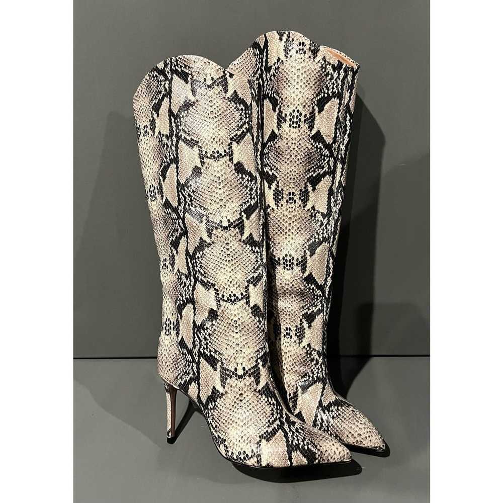 Schutz Maryana Snake-embossed Leather Knee High B… - image 9