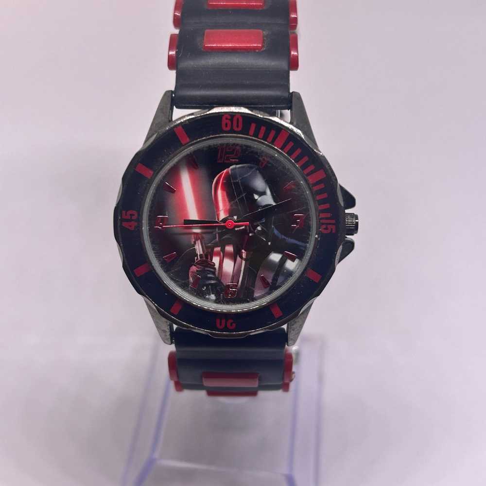 Star Wars Star Wars Silver Tone Black Red Watch - image 1