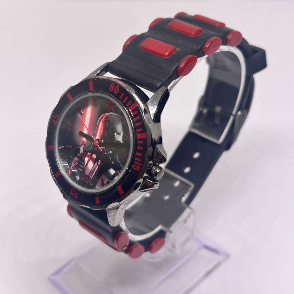 Star Wars Star Wars Silver Tone Black Red Watch - image 2