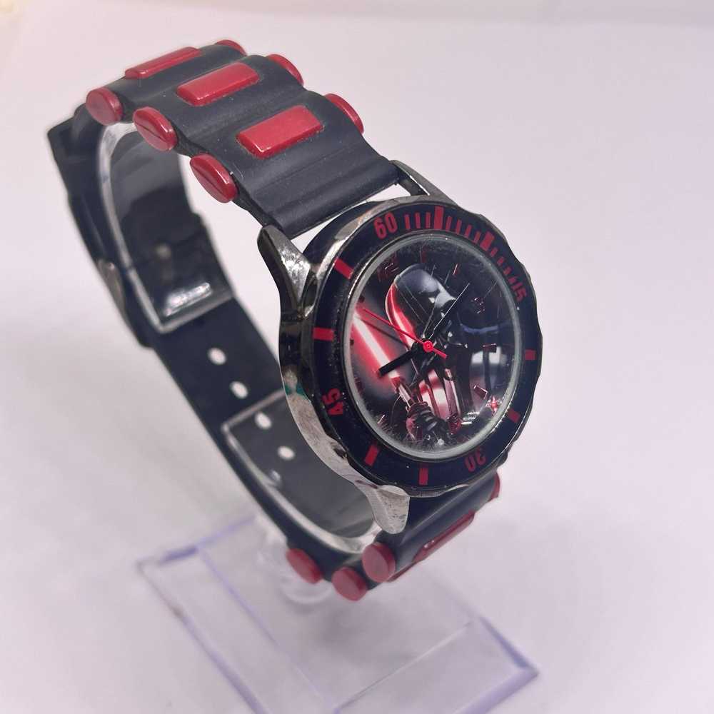 Star Wars Star Wars Silver Tone Black Red Watch - image 3