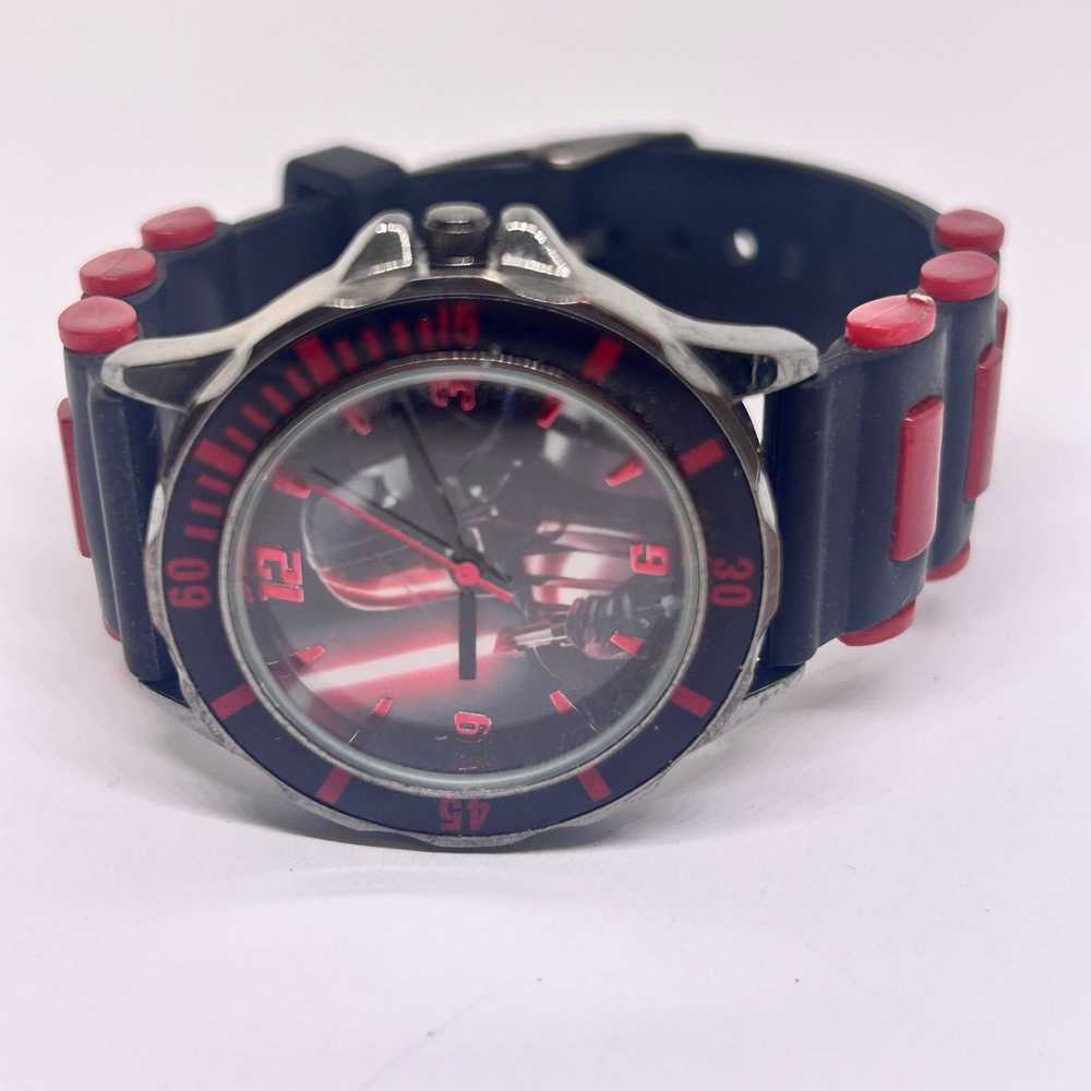 Star Wars Star Wars Silver Tone Black Red Watch - image 4