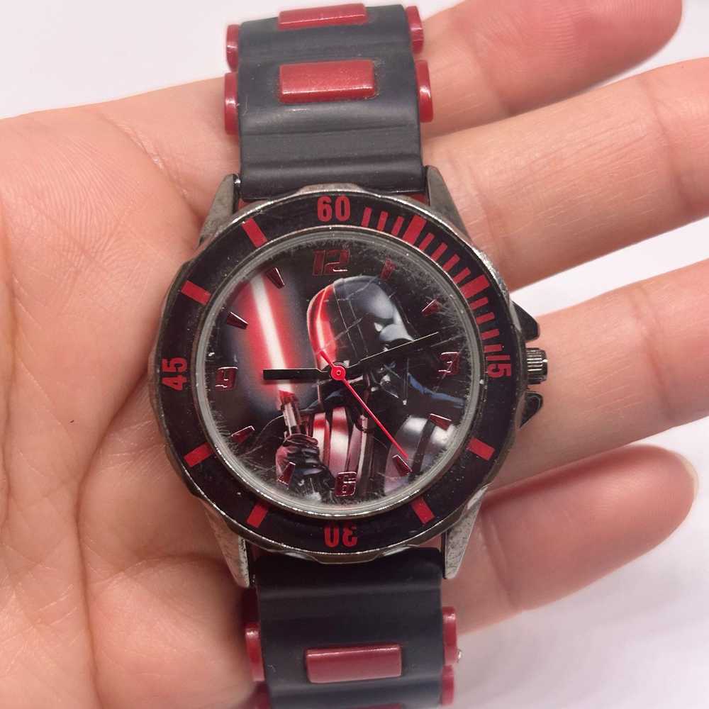 Star Wars Star Wars Silver Tone Black Red Watch - image 7