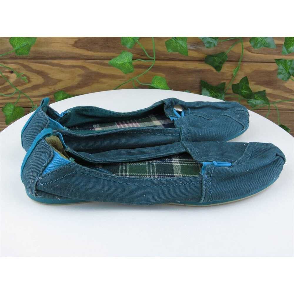 Faded Glory Size 9 Flat Shoes Green Fabric Women M - image 5