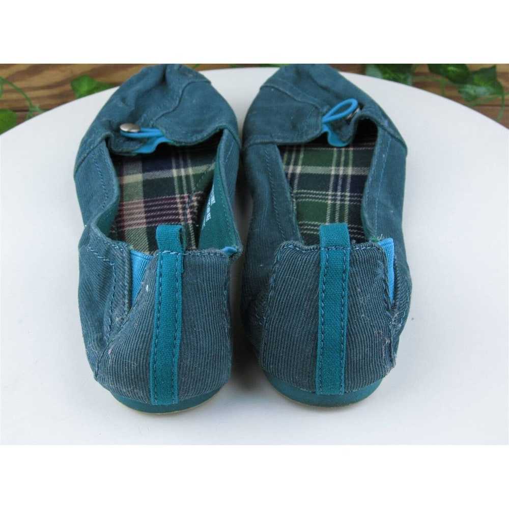 Faded Glory Size 9 Flat Shoes Green Fabric Women M - image 7