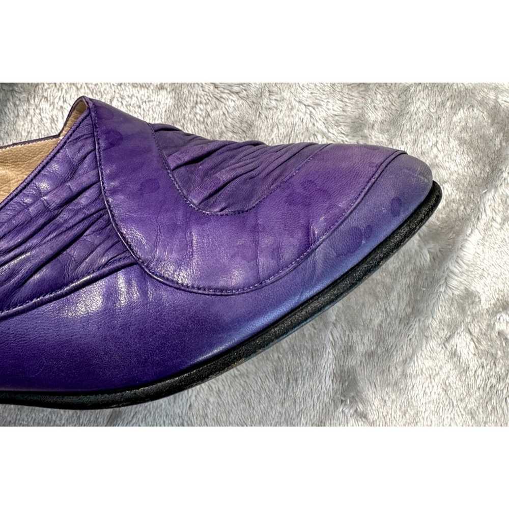 Maud Frizon Paris Vintage Purple Leather Pointed … - image 10