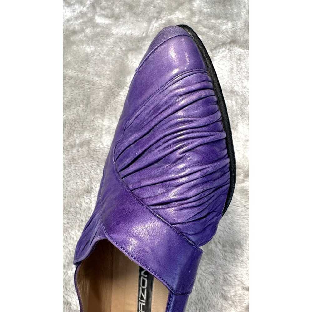 Maud Frizon Paris Vintage Purple Leather Pointed … - image 11